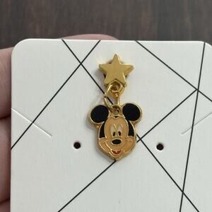 Vt Mickey Mouse Dangle Charm Gold Tone Star Necklace Pendant Disney kidcore Y2K